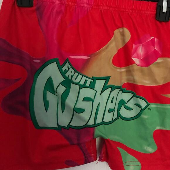 Women's Gushers Snack Shorts High Waisted Stretchy Biker Shorts Red Size Small - Picture 5 of 6